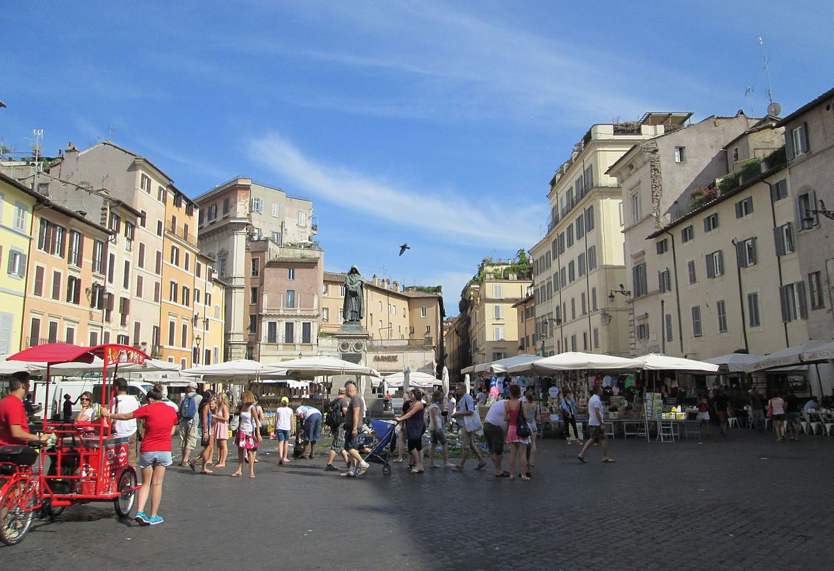 Campo de' fiori a Roma