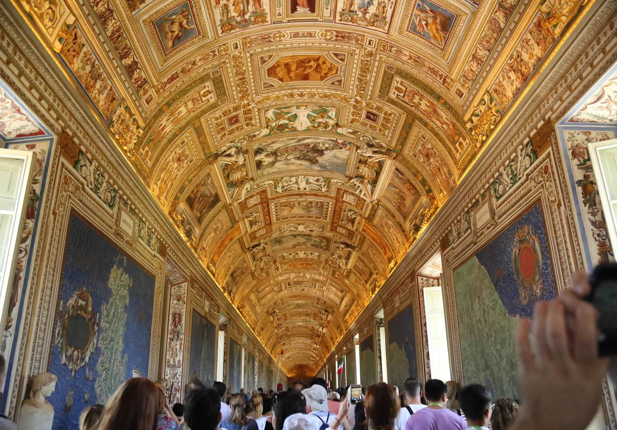 La Galerie des Cartes Géographiques dans les Musées du Vatican à Rome